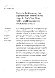 Optische Bestimmung der Eigenschaften freier Ladungsträger in