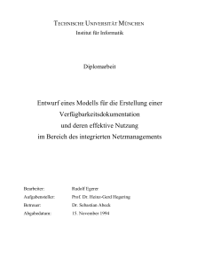 Entwurf eines Modells f&uuml;r die Erstellung einer