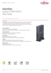 Datenblatt Fujitsu FUTRO S450-2 Thin Client