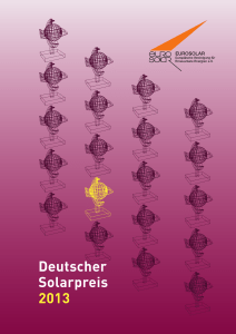 Deutscher Solarpreis 2013