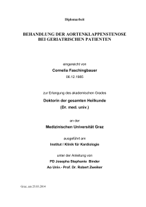 behandlung der aortenklappenstenose bei geriatrischen patienten