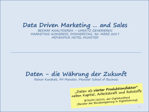Data Driven Marketing Daten - die W&auml;hrung der Zukunft - crier