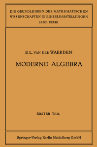 Moderne Algebra