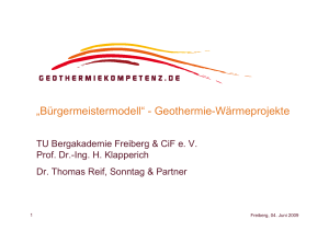 Geothermie-W&auml;rmeprojekte