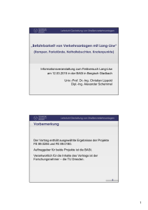 „Befahrbarkeit von Verkehrsanlagen mit Lang