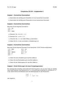 Compilerbau SS 2016 - Aufgabenblatt 2 Aufgabe 1 (Kontextfreie