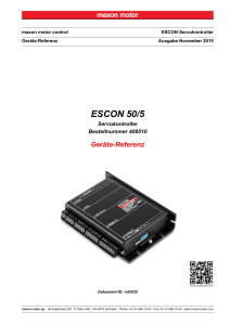 ESCON 50/5 Geräte-Referenz