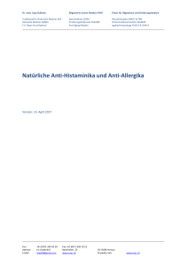 Natürliche Anti-Histaminika und Anti-Allergika - Ever