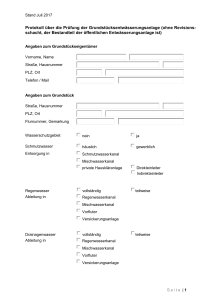 Protokoll über die Prüfung der Grundstücksentwässerungsanlage