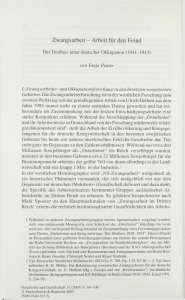 Zwangsarbeit - Arbeit f&uuml;r den Feind