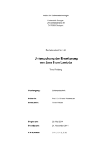 Untersuchung der Erweiterung von Java 8 um Lambda
