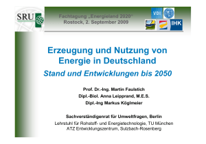 3 Erzeugung und Nutzung von Energie in Deutschland bis 2050