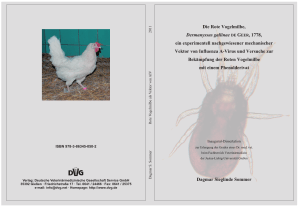 Die Rote Vogelmilbe, Dermanyssus gallinae DE GEER, 1778, ein