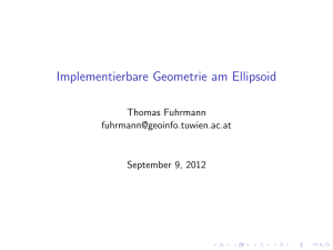 Implementierbare Geometrie am Ellipsoid