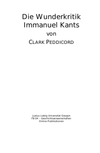 Kant - Wunder - Deutsche Digitale Bibliothek