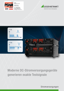 Moderne DC-Stromversorgungsgeräte generieren exakte Testsignale