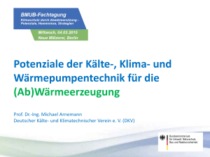 Potenziale der Kälte-, Klima- und Wärmepumpentechnik für die (Ab