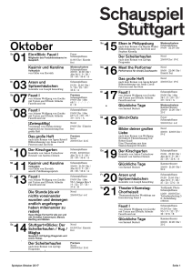 Oktober - Schauspiel Stuttgart