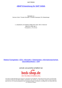 ABAP-Entwicklung für SAP HANA - ReadingSample - Beck-Shop