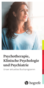 Psychotherapie, Klinische Psychologie und Psychiatrie