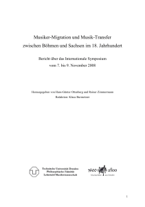 Musiker-Migration und Musik-Transfer zwischen Böhmen