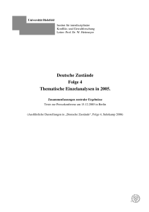 Deutsche Zustände Folge 4 Thematische Einzelanalysen in 2005.