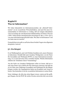Kapitel 0 Was ist Information?