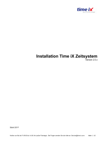 Installation Time iX Zeitsystem