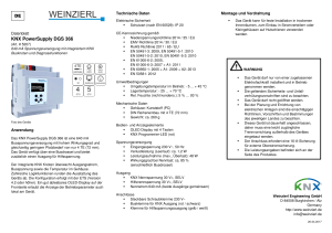 KNX PowerSupply DGS 366 - Weinzierl Engineering GmbH