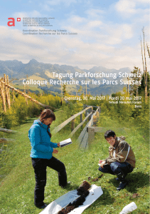 Tagung Parkforschung Schweiz Colloque Recherche sur les Parcs