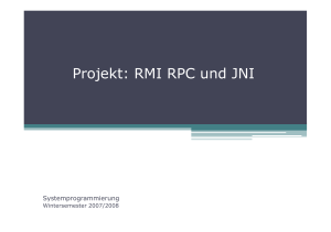 Projekt: RMI RPC und JNI