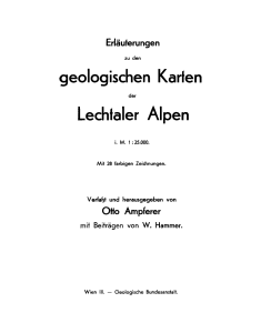 geologischen Karten Lechtaler Alpen