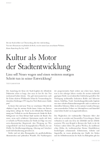 Kultur als Motor der Stadtentwicklung