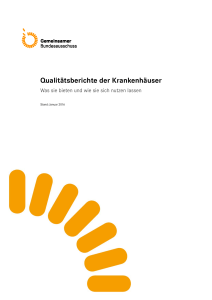 Erläuterung „Qualitätsbericht der Krankenhäuser – Was sie bieten