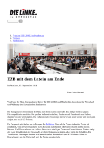 EZB mit dem Latein am Ende: Fraktion DIE LINKE. im Bundestag