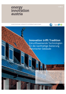 Innovation trifft Tradition (Energy Innovation Austria) 1/2014