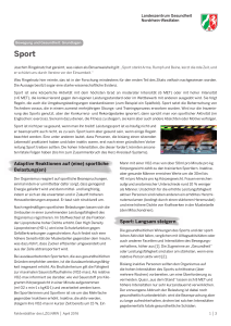 Adaptive Reaktionen auf (eine) sportliche Belastung(en) Sport