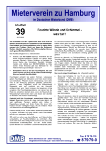 Info-Blatt 39 - Mieterverein zu Hamburg