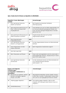 Quiz: Testen Sie Ihr Wissen zu Hepatitis C! LÖSUNGEN Hepatitis C