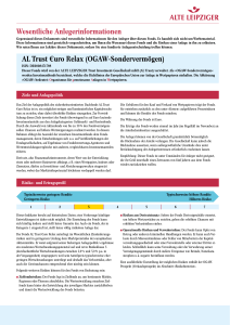 Wesentliche Anlegerinformationen