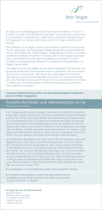 System-Architekt und Administrator m / w