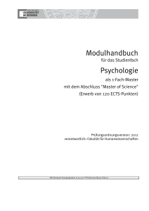 Modulhandbuch Psychologie