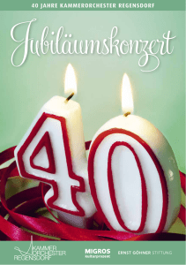40 JAHRE KAMMERORCHESTER REGENSDORF