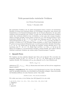 Nicht-parametrische statistische Verfahren