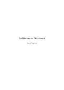 Qualifikations- und TÃ¤tigkeitsprofil