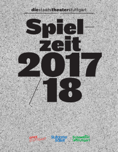 Das Jahrbuch 2017/2018 der Staatstheater Stuttgart