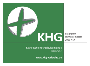 Katholische Hochschulgemeinde Karlsruhe www.khg