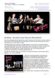 SaxShop - kreativer Jazz Pop aus Mannheim!