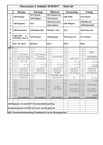 Klausurplan 2. Halbjahr 2016/2017 Stufe Q4 - St. Ursula