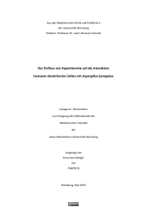 Der Einfluss von Hyperthermie auf die Interaktion